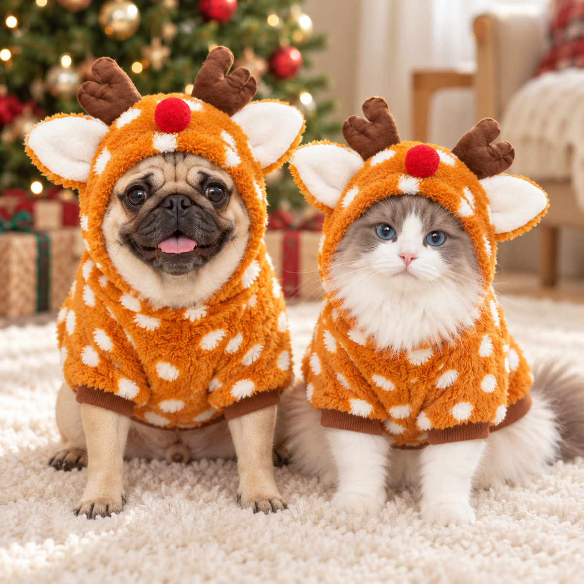 Christmas Reindeer Costume for Dogs & Cats